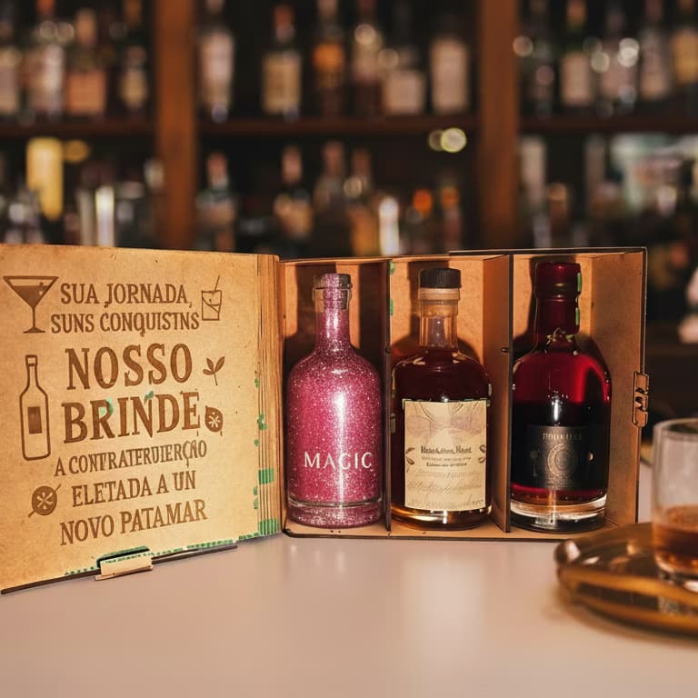 Caixa presente para 3 drinks